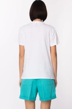 Patrizia Pepe T-shirt con Logo RicamatoBIANCO OTTICO