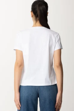 Patrizia Pepe T-shirt In con Mini LogoBIANCO OTTICO