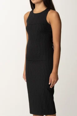 Patrizia Pepe Tubino Gessato MidiBLACK STRIPES