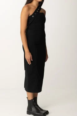 Patrizia Pepe Tubino Midi con EyeletsNERO