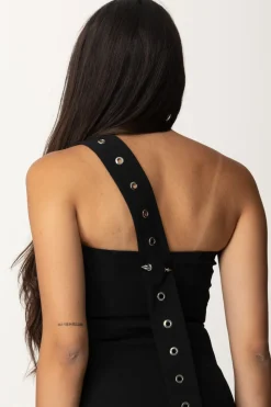 Patrizia Pepe Tubino Midi con EyeletsNERO