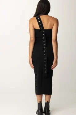 Patrizia Pepe Tubino Midi con EyeletsNERO