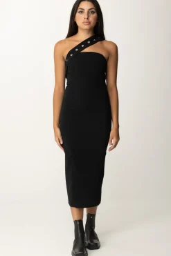 Patrizia Pepe Tubino Midi con EyeletsNERO