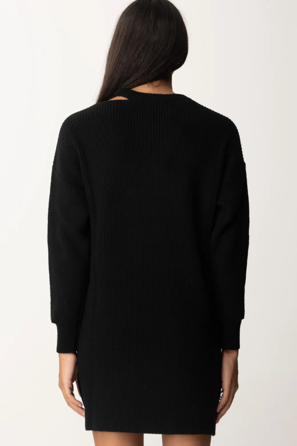 Pinko Abito In Maglia con Cut-out e PizzoNERO LIMOUSINE