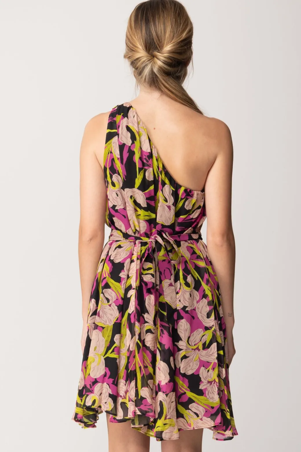 Pinko Abito Monospalla Stampa IrisMULT.NERO/FUXIA