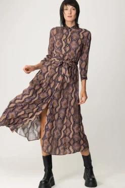 Pinko Abito Stampa AnimalierMULT.MARRONE/LILLA