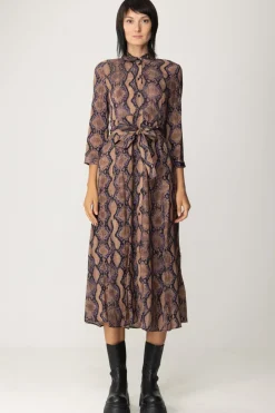 Pinko Abito Stampa AnimalierMULT.MARRONE/LILLA