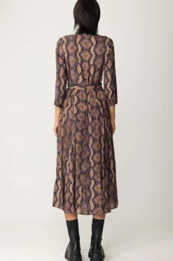 Pinko Abito Stampa AnimalierMULT.MARRONE/LILLA