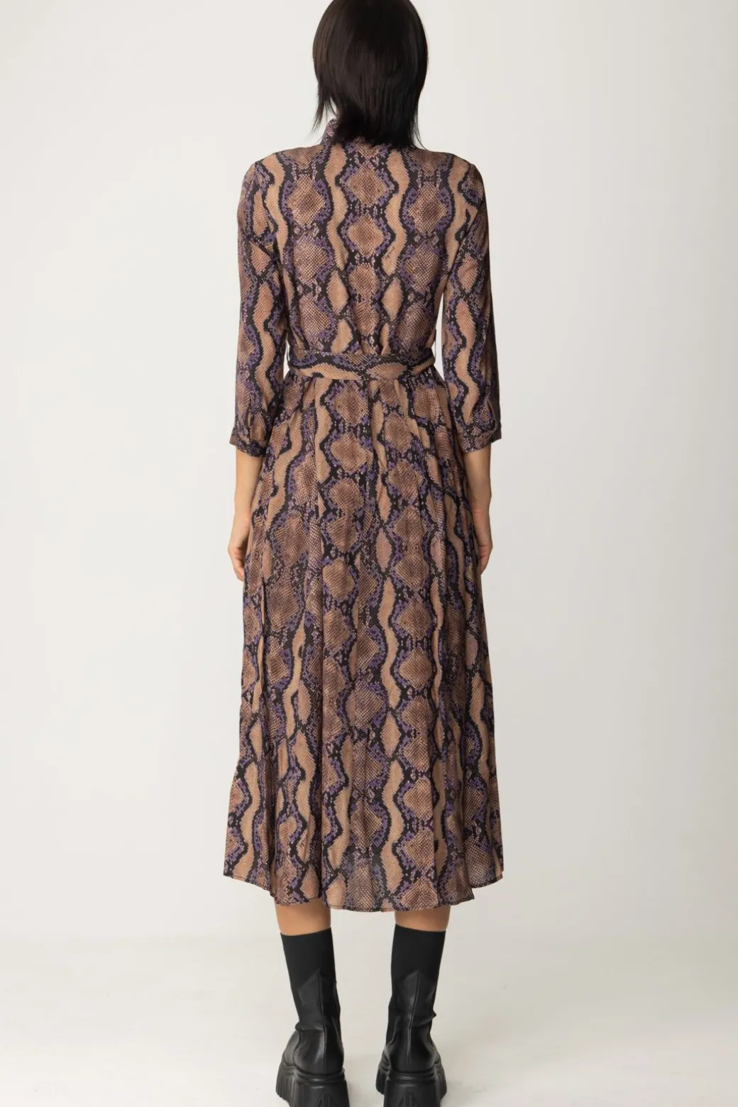 Pinko Abito Stampa AnimalierMULT.MARRONE/LILLA