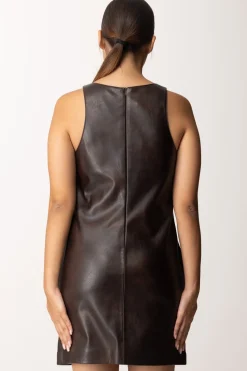 Pinko Abito Tunica In PelleMARRONE-CHICCO DI CAFFE'