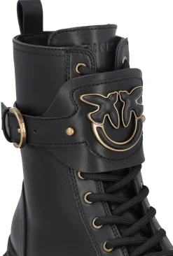 Pinko Anfibi con Cinturino Logato FrontaleBLACK