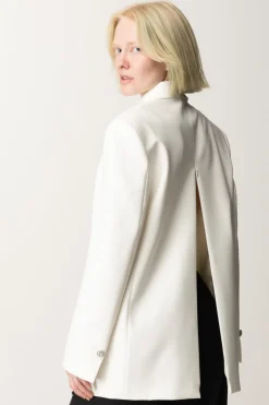 Pinko Blazer Elegante con Spilla e Bottoni GioielloBIANCO-BIANCANEVE