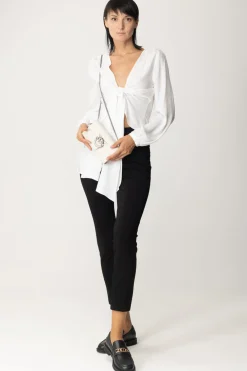 Pinko Blusa con NodoBIANCO-BIANCANEVE