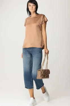 Pinko Blusa In SatinCAFFELATTE SC.