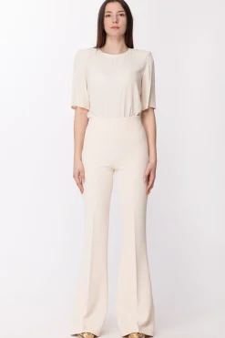 Pinko Blusa Maniche Corte JacquardFUMO BIANCO