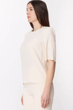 Pinko Blusa Maniche Corte JacquardFUMO BIANCO