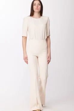 Pinko Blusa Maniche Corte JacquardFUMO BIANCO