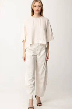 Pinko Blusa Over In Twill Di ViscosaTINTA ROSA