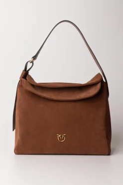Pinko Borsa Hobo Leaf In SuedeCUOIO-ANTIQUE GOLD