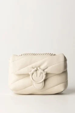 Pinko Borsa Love Puff Mini con Trapuntatura ObliquaBIANCO-BLOCK COLOR