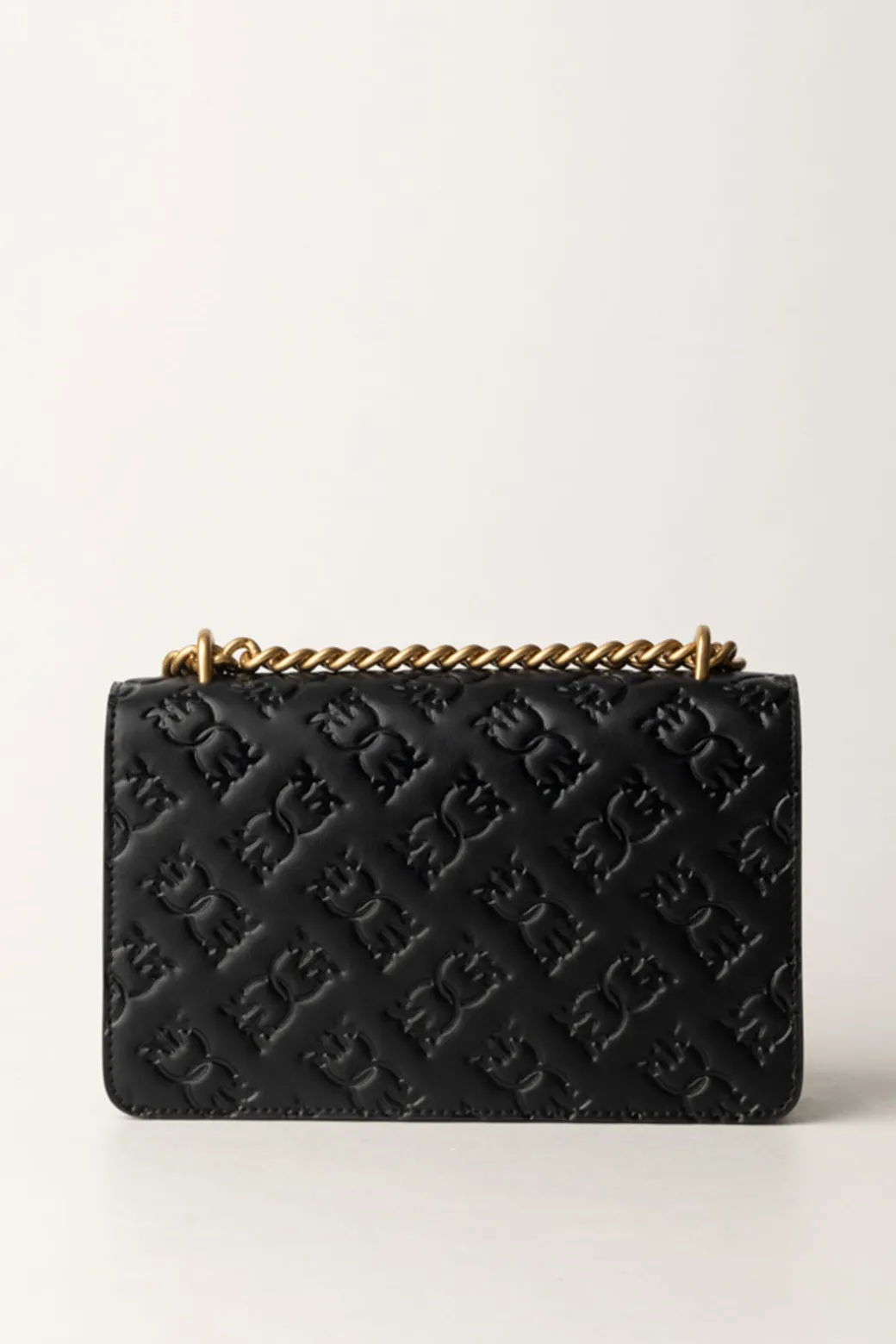 Pinko Borsa Mini Love Bag con Pattern LogoNERO-ANTIQUE GOLD