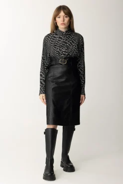 Pinko Camicia con Stampa LetteringNERO/BIANCO