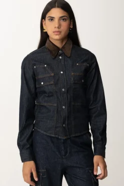 Pinko Camicia Coro In JeansLAVAGGIO RINSE BLU SCURO
