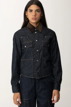 Pinko Camicia Coro In JeansLAVAGGIO RINSE BLU SCURO