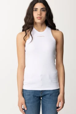 Pinko Canotta a Costine con LogoBIANCO BRILL.