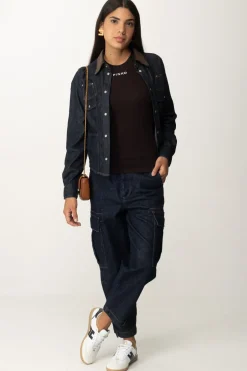 Pinko Canotta a Costine con LogoMARRONE