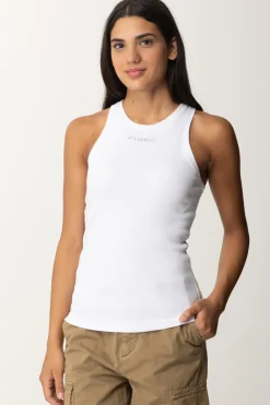 Pinko Canotta a Costine con LogoBIANCO BRILL.