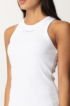 Pinko Canotta a Costine con LogoBIANCO BRILL.