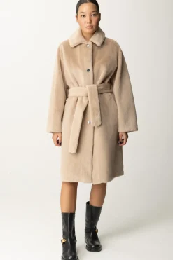 Pinko Cappotto In Pelliccia SinteticaBEIGE NOMADE