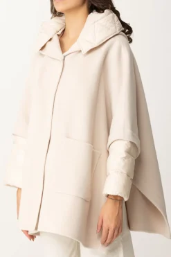 Pinko Cappotto Poncho Medaglia con Dettagli ZipBEIGE