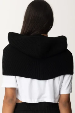 Pinko Cappuccio In Maglia con LogoNERO LIMOUSINE