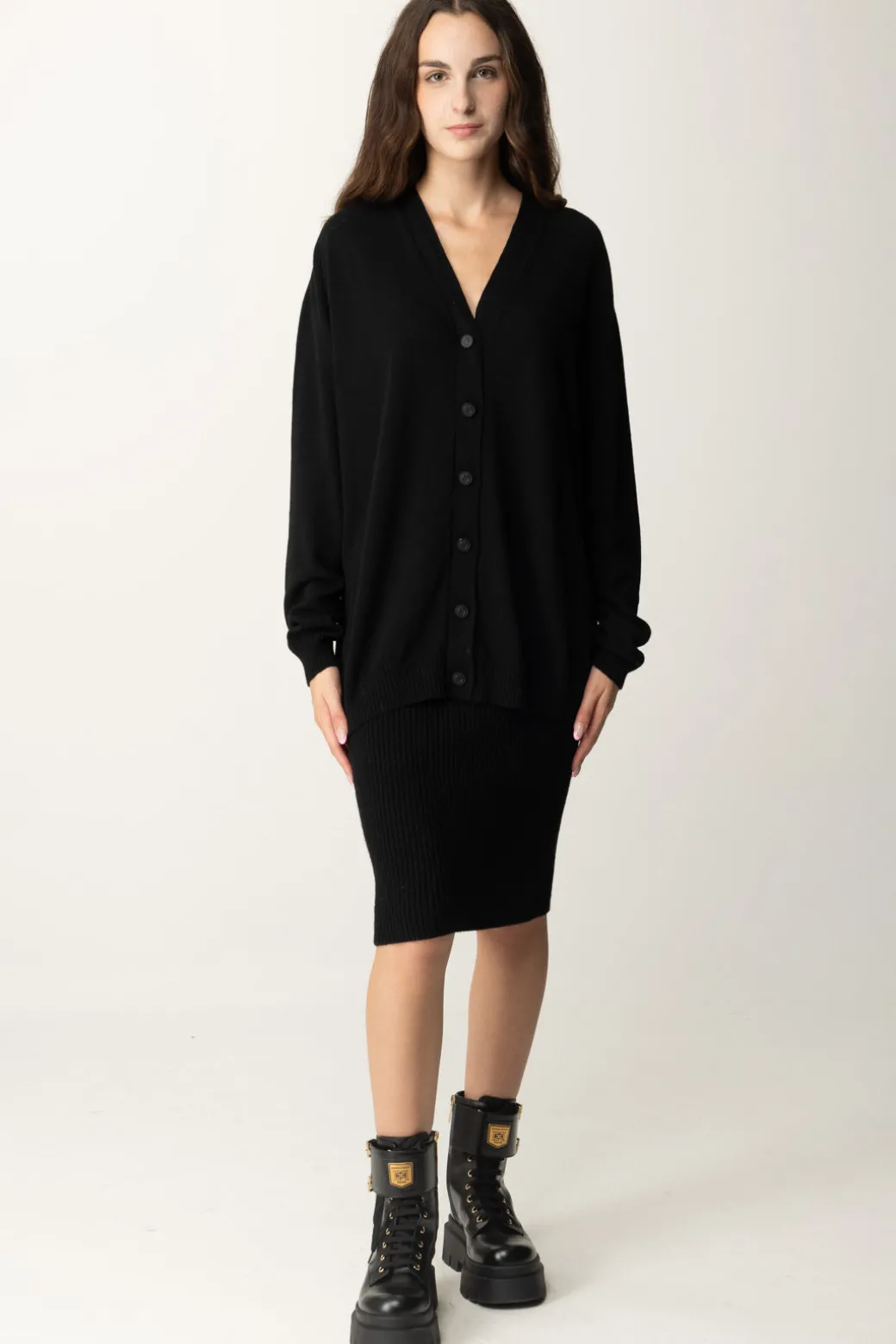 Pinko Cardigan con Scollo Su RetroNERO LIMOUSINE