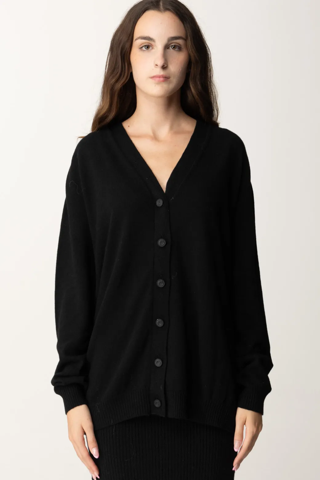 Pinko Cardigan con Scollo Su RetroNERO LIMOUSINE