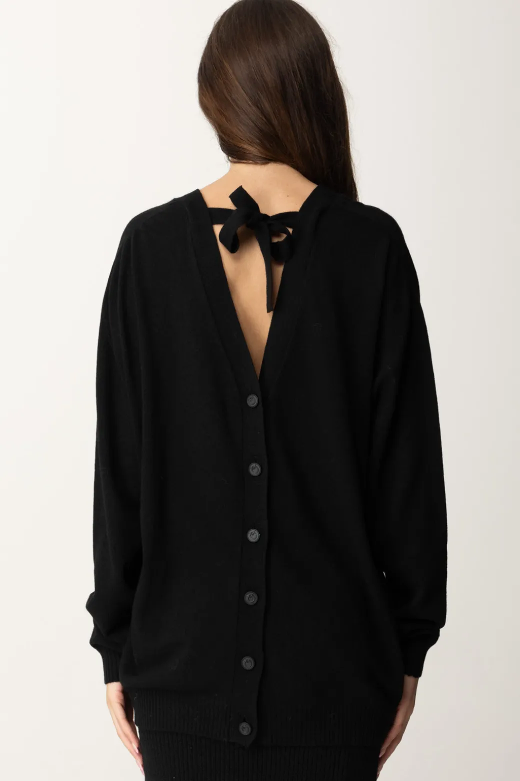 Pinko Cardigan con Scollo Su RetroNERO LIMOUSINE