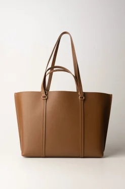 Pinko Carrie Shopper BagMARRONE - LEONE-ANTIQUE GOLD