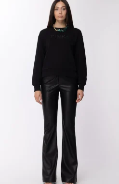 Pinko Felpa Marianne con Logo FrontaleNERO LIMOUSINE