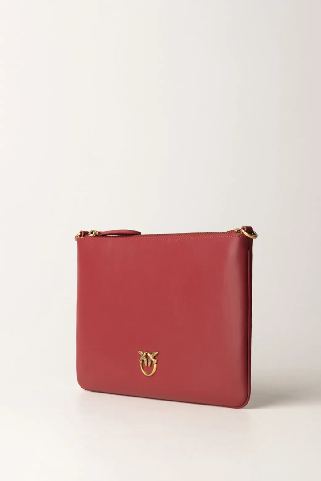 Pinko Flat Love Bag SimplyDARK RED-ANTIQUE GOLD