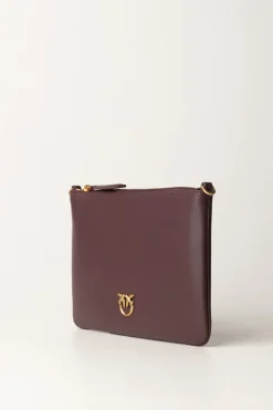 Pinko Flat Love Bag SimplyMARRONE CIOCCOLATO-ANTIQUE GOL