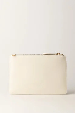 Pinko Flat Love Bag Simply TrapuntataBIANCO SETA-ANTIQUE GOLD