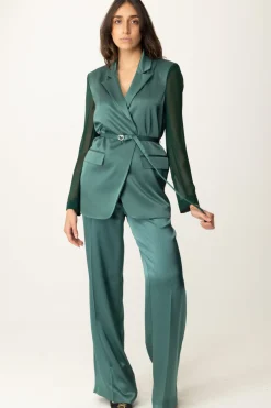 Pinko Giacca con Cinturino e Maniche VelateVERDE BOTTIGLIA SCURO