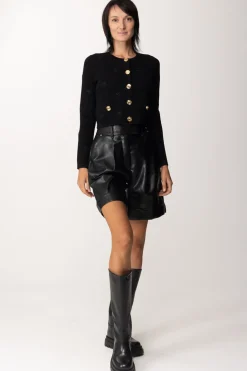 Pinko Giacca con Motivo Love BirdsNERO LIMOUSINE