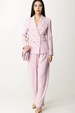 Pinko Giacca Doppiopetto con Tasche a PattaFUMO ORCHIDEA