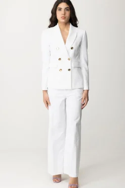 Pinko Giacca Doppiopetto con Tasche a PattaWHITE