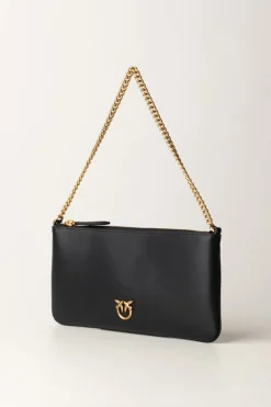Pinko Horizontal Flat BagNERO-ANTIQUE GOLD