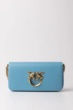 Pinko Love Click Baguette Mini BagAZZURRO CIELO-ANTIQUE GOLD