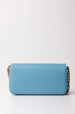 Pinko Love Click Baguette Mini BagAZZURRO CIELO-ANTIQUE GOLD